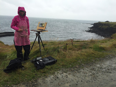 Painting in the rain! Iceland
