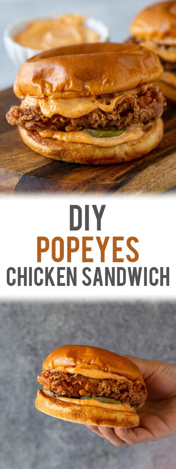 DIY Popeyes Buttermilk Fried Chicken Sandwich