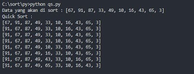 Algoritma Sorting (Quick Sort, Merge Sort) Pada bahasa Python