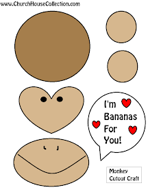 Church House Collection Blog: Monkey I'm Bananas For Jesus Cutout Craft ...