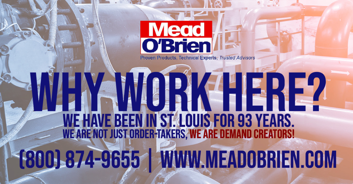 Inside Sales Representative Position Avaiable at Mead O'Brien St. Louis The Industrial Steam