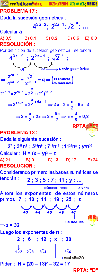 Sucesiones Numericas Ejercicios Resueltos