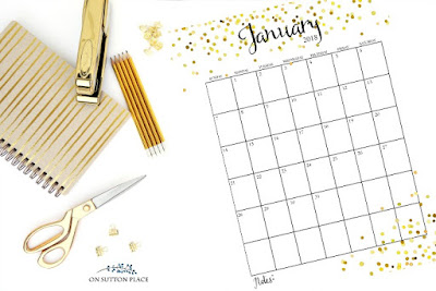 2018 free printable monthly calendar