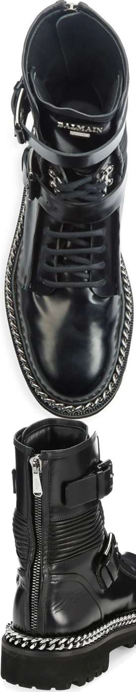 Balmain Ranger Leather Boots