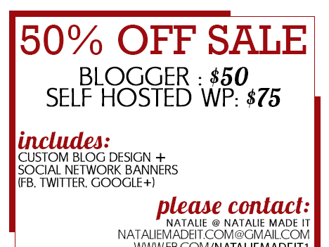 Sale Alert: Blogger and WordPress Blog Designs