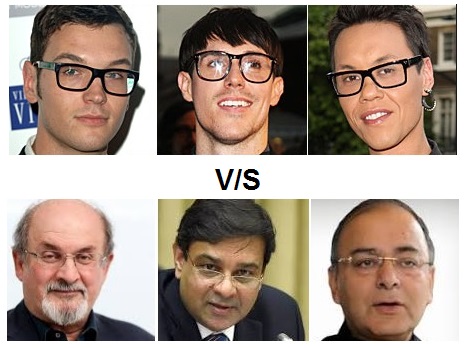 thick black rimmed glasses