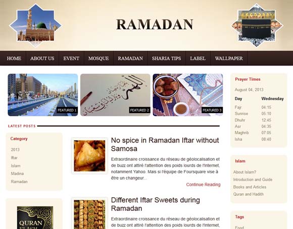 Ramadan Blogger Template