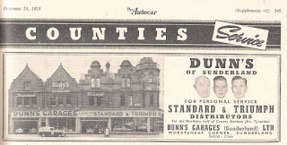 Dunns Garages (Sunderland) Ltd advert from Autocar 23 Oct 1953