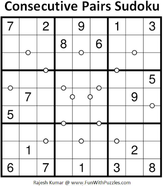 Consecutive Pairs Sudoku (Daily Sudoku League #180)