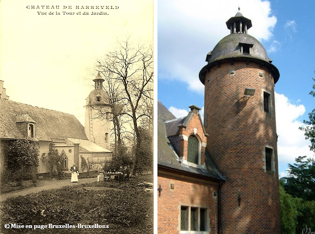 Château du Karreveld - De scènes d'histoire en scènes de théâtre - Vue de la tour et du jardin - Molenbeek-Saint-Jean - Bruxelles-Bruxellons