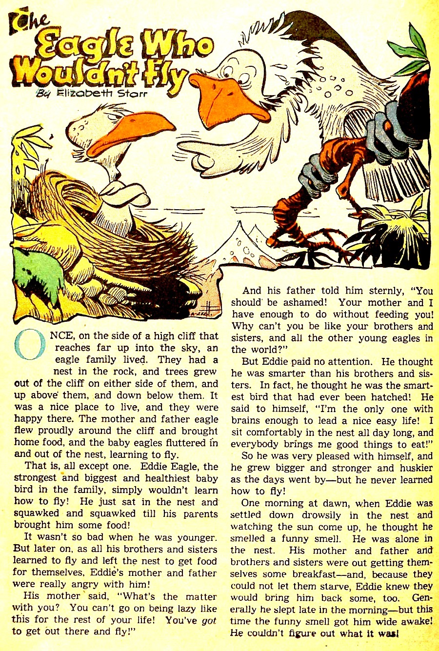 Frank Frazetta golden age 1940s funny animal comic book page art from Goofy Comics #25
