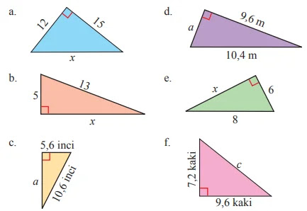 Kunci Jawaban Matematika Kelas 8 Ayo Kita Berlatih 6 1 Halaman 11 12 13 Bab 6 Teorema Pythagoras Wali Kelas Sd