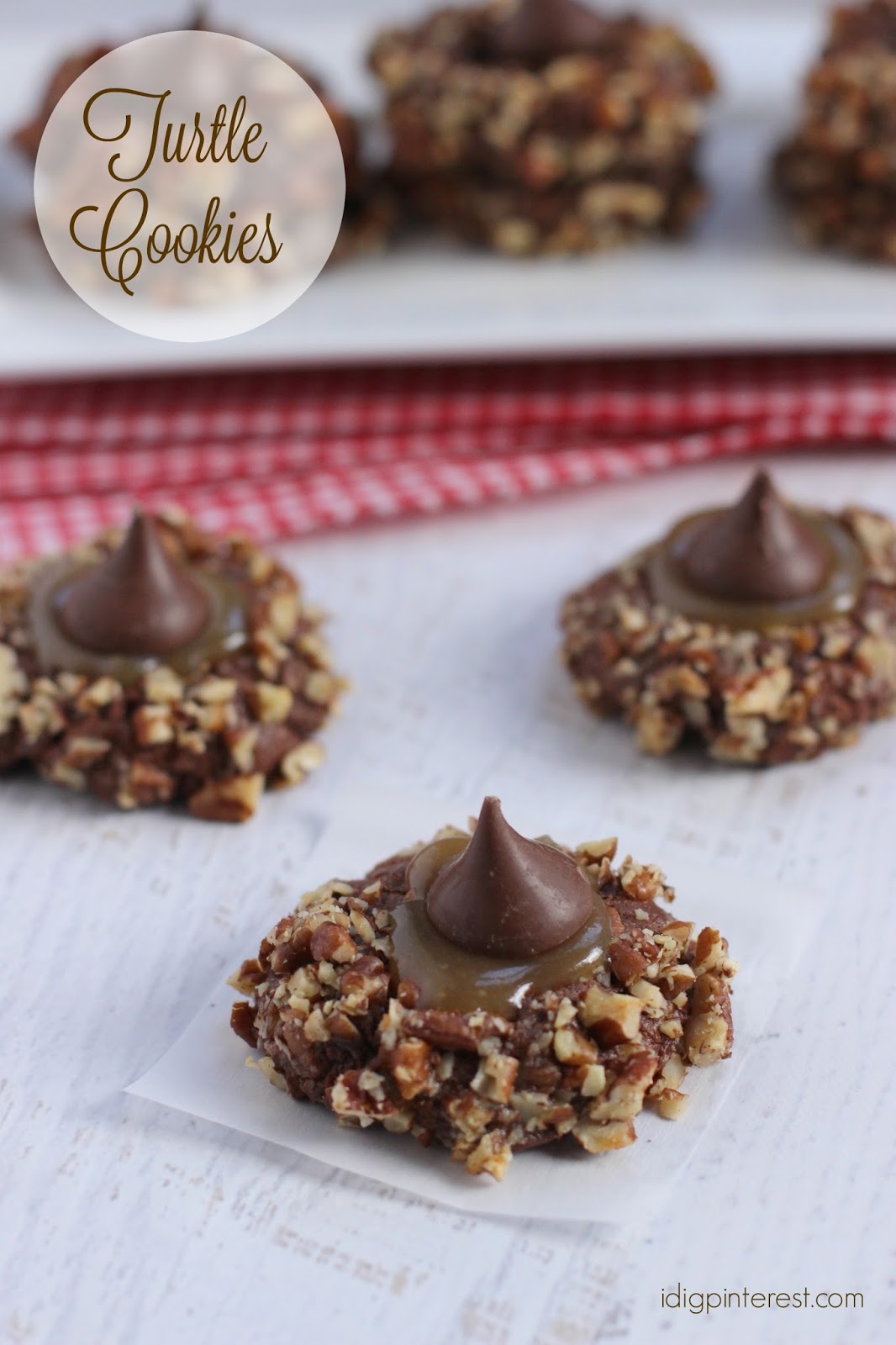 Chocolate Turtle Cookies - I Dig Pinterest