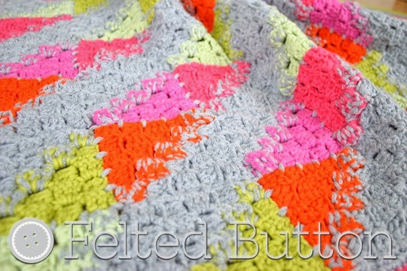 Puzzle Patch Blanket Crochet Pattern by Felted Button