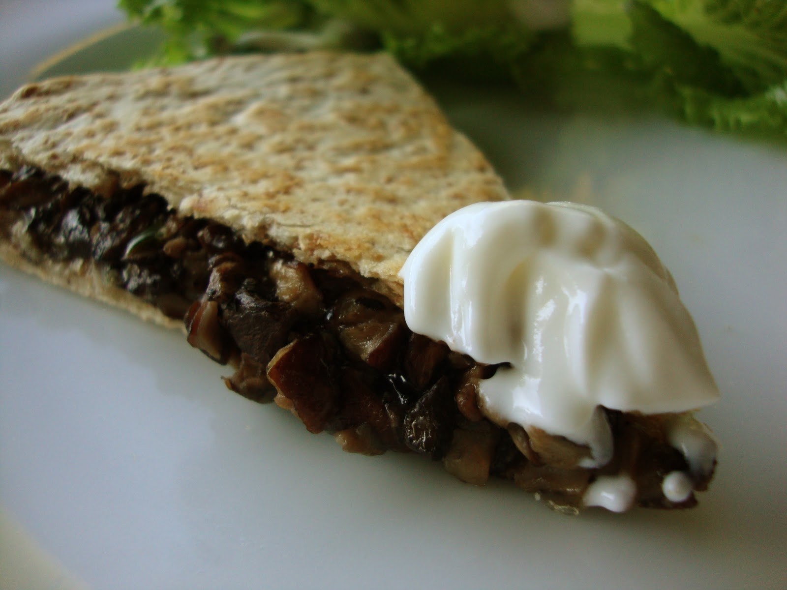 Me, Myself & Pie Portobello, Shiitake and Fontina Quesadillas