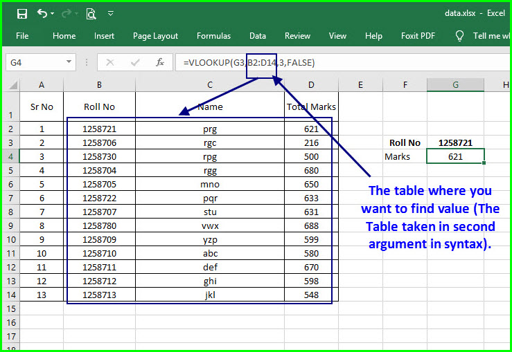 How to use the VLOOKUP excel function ? Easy Example