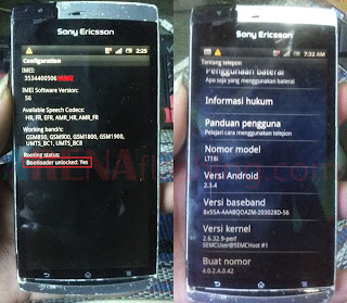 xperia bootloader lt18i