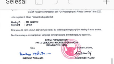 SK PDIP untuk AA-RS di Pilwako Manado Beredar