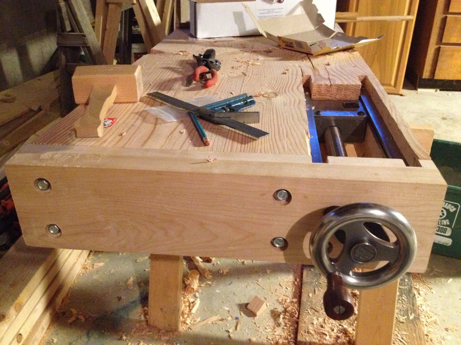 The Naptime Woodworker: Workbench - Tail Vise Installed
