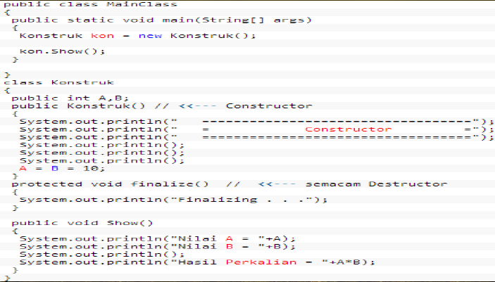 Struktur pemograman java