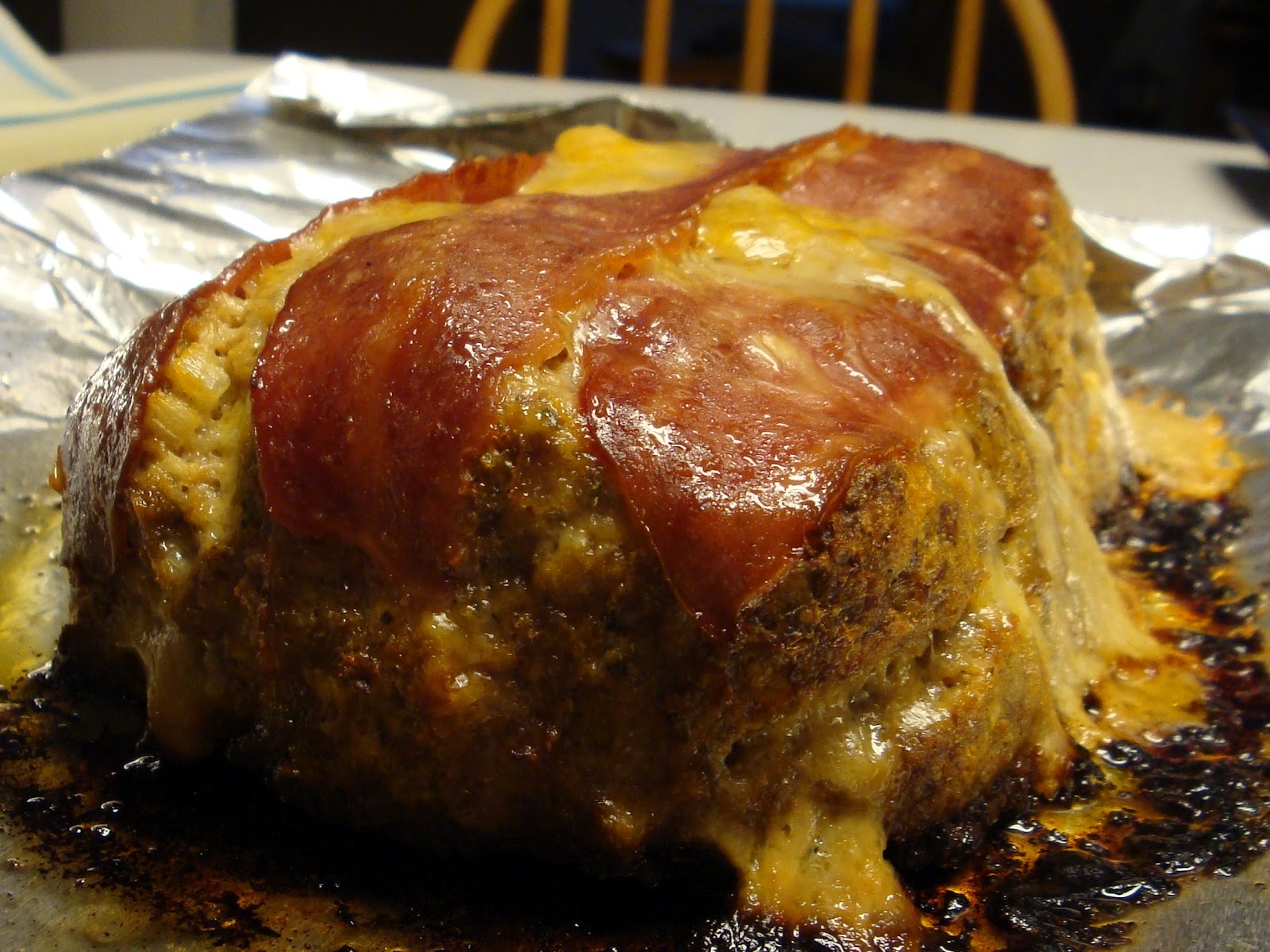 kimscookingfrenzy (Turkey) Bacon Topped Meatloaf