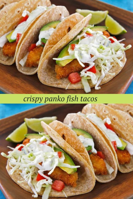 crispy panko fish tacos