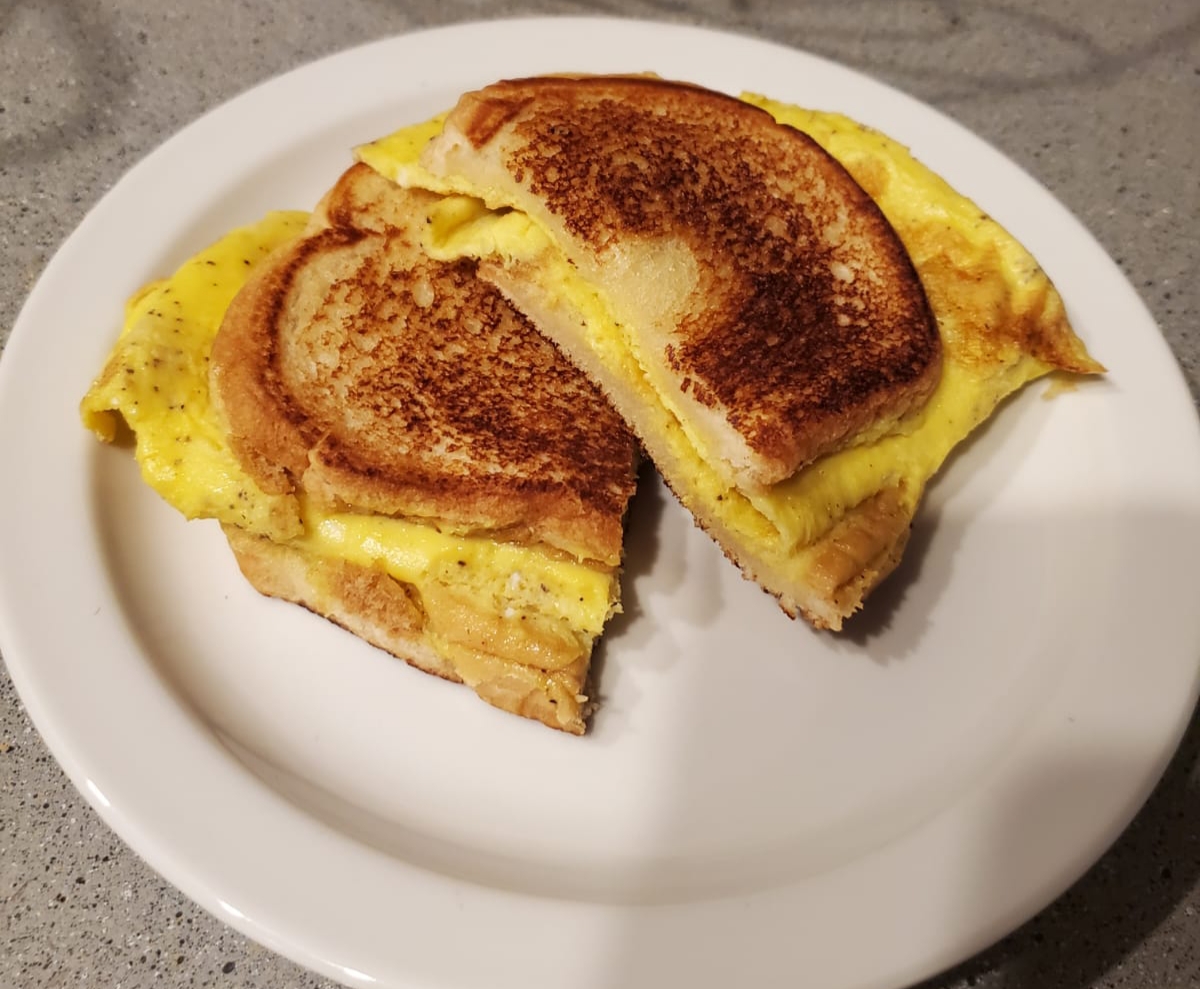 WhaToCookFam French Toast Omelette Sandwich WhaTooCook