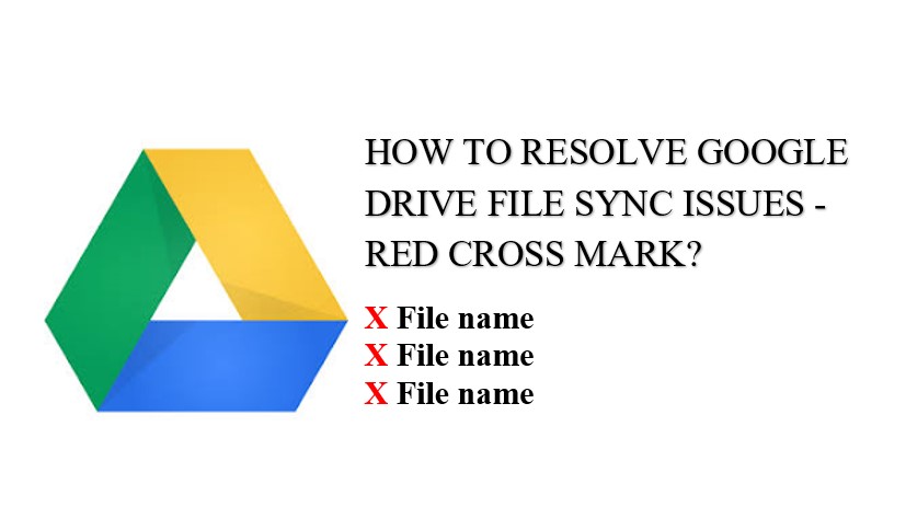what does red x mean google sync and backup