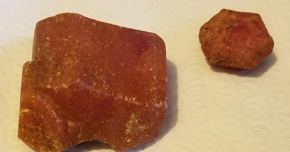 Ruby Two Macedonian Ruby Rough Specimens
