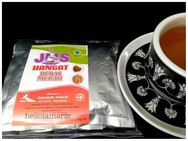 Jus Hangat Beras Merah dari Dhunuk Snack, Praktis, Nikmat