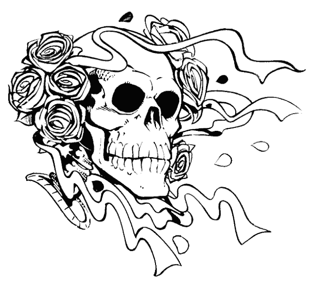 Best skull coloring pages