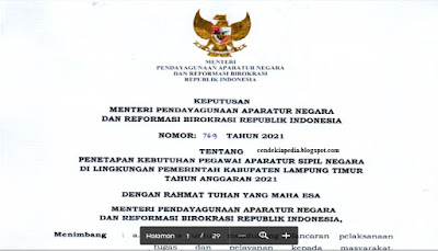 Casn Cpns Pppk Kabupaten Lampung Timur Rincian Formasi Tahun 2021 Cendekiapedia