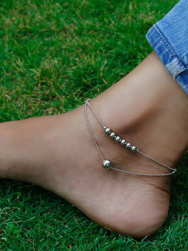 Silver anklets