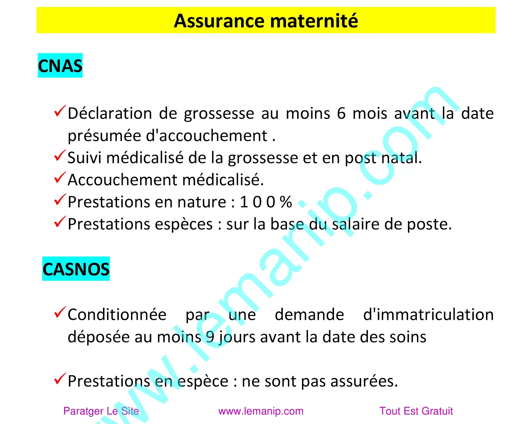 Assurance maternité