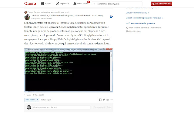 SimplyGenerator sur Quora