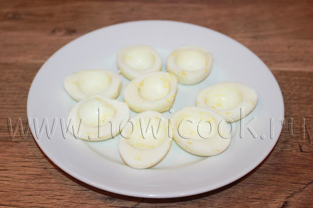 рецепт яиц, фаршированных сухими грибами с пошаговыми фото