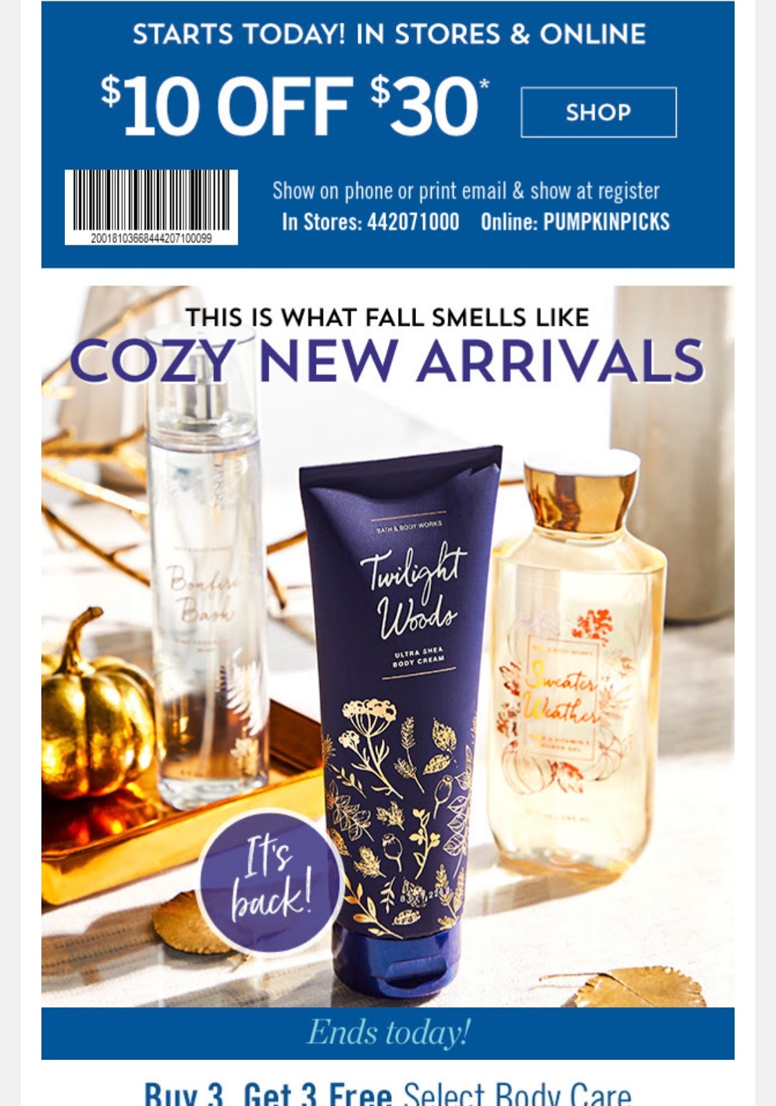 Life Inside the Page Bath & Body Works Today's Email August 22, 2019