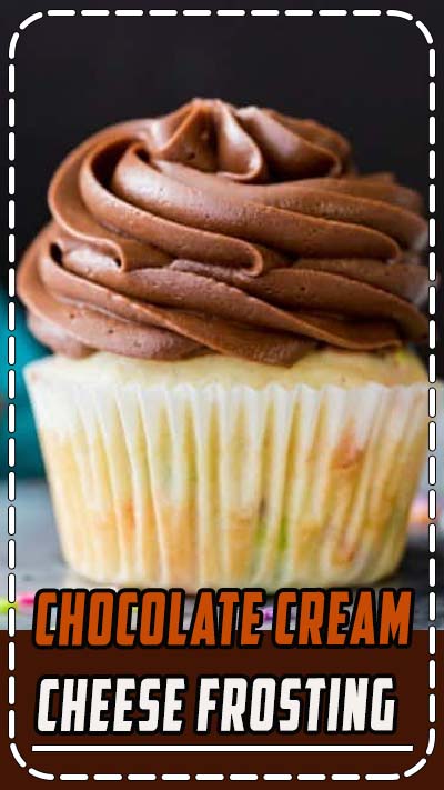 How to make Chocolate Cream Cheese Frosting! Smooth creamy, and perfect for piping, this is always a hit! #frosting #icing #chocolatefrosting #creamcheesefrosting #dessert #recipe