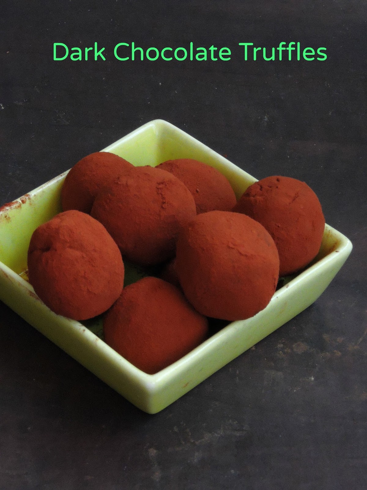 Homemade Dark Chocolate Truffles Cook N Click