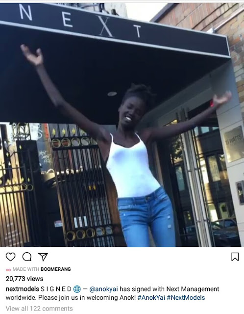  Remember the Sudanese beauty with gorgeous dark skin? She just signed a major modeling contract after her photos went viral