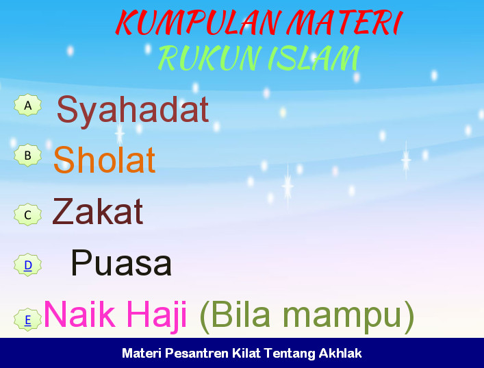 Materi Pesantren Kilat Perihal Akhlak Contoh Soal Dan Materi Pelajaran 9