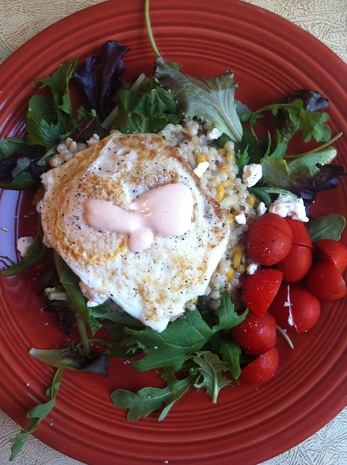 EAT ME Mixed Greens + Egg + Grains Salad