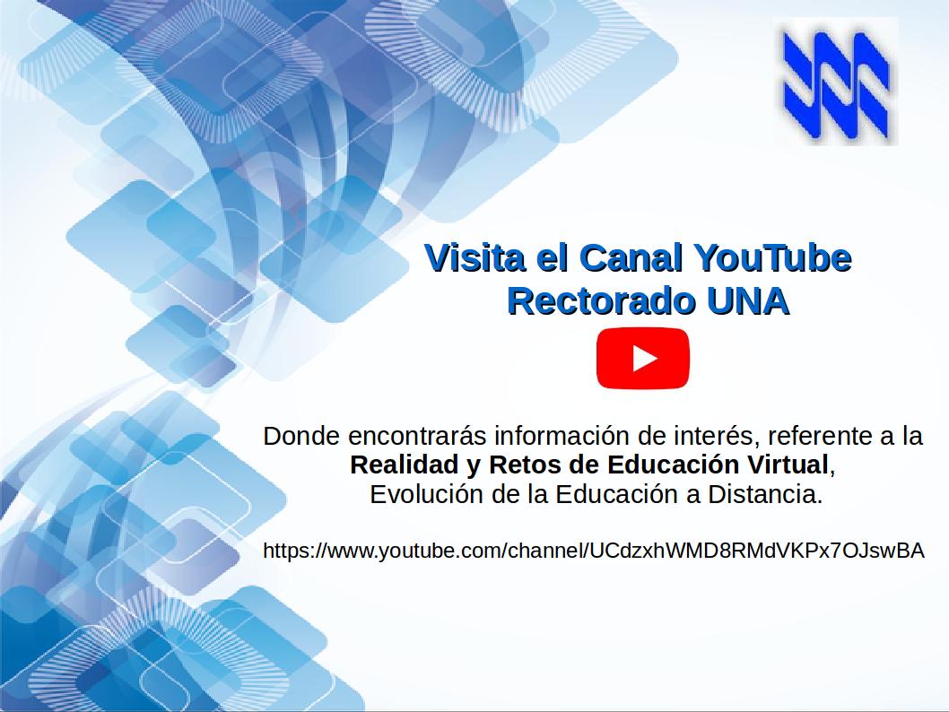 Canal YouTube Rectorado UNA