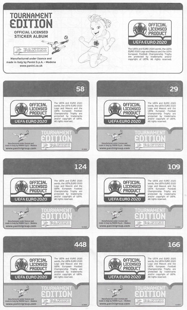 Any 10 for £2.50 Panini UEFA Euro 2020 Tournament Edition Stickers Any 10 for £2.50 Panini UEFA Euro 2020 Tournament Edition Stickers