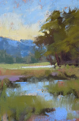 pastel landscape painting mountain ever river paintings margulis karen travel 4x6 farm pastels tip landscapes daily abstract protecting dailypaintworks paintworks