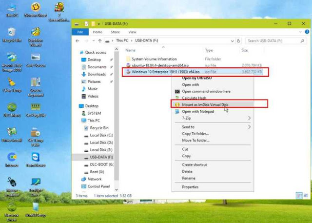 install windows dengan flashdisk Windows Mount as Imdisk Virtual Disk