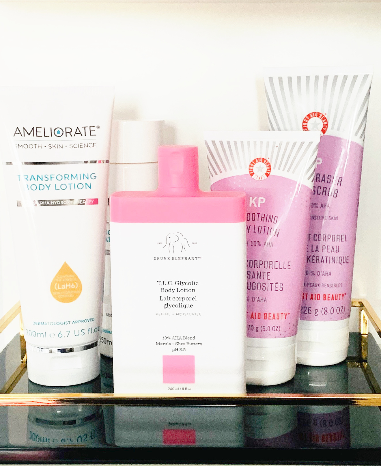 Three chemical body exfoliators and body lotions that work to get rid