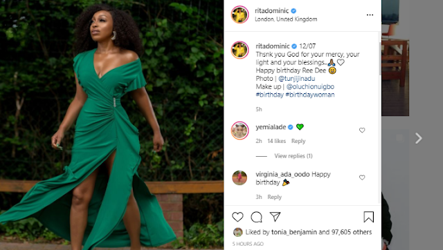 Thank God for his Mercy- Rita Dominic shares lovely photos of herself as she turns 46 Years old today (Photos)