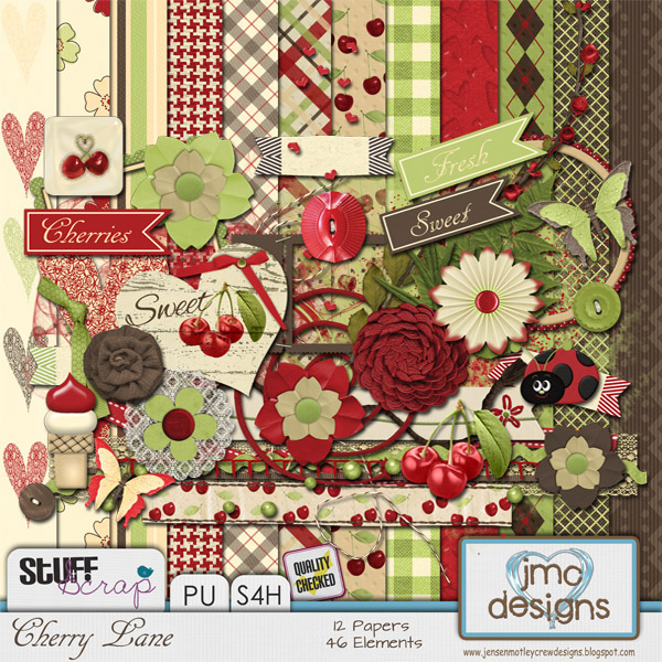 Robin's Nest Creates CHERRY LANE new kit and a FREEBIE!