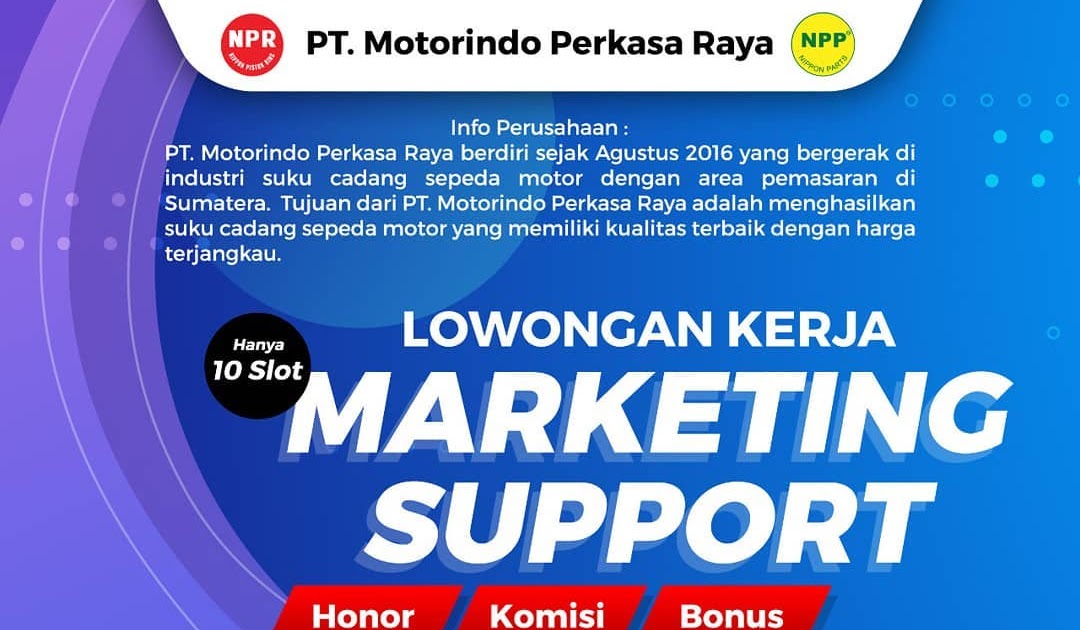 Lowongan Kerja Medan Mei 2021 Lulusan SMA/SMK Di PT